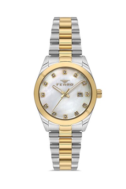 FERRO Sarı/Gümüş Çelik Kordon Kadın Kol Saati FL21570A-D