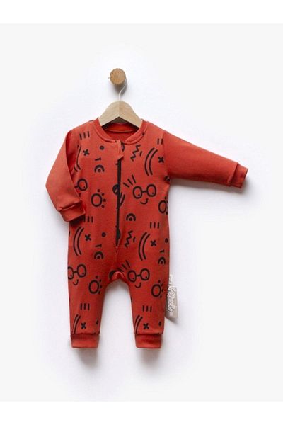 Flexi Unisex Baby Patterned Jumpsuit Salopet