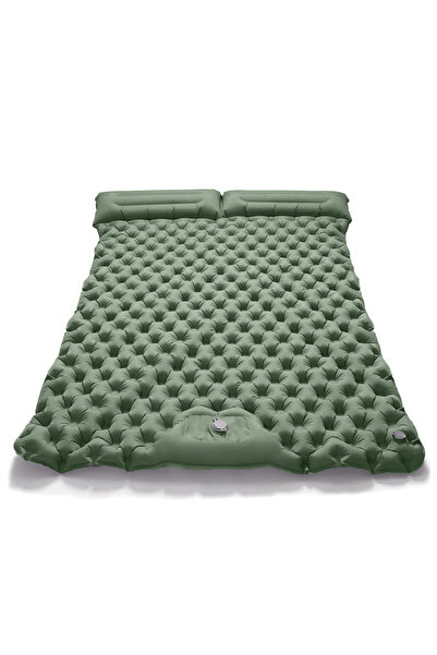 Choice مرتبة مزدوجة قابلة للنفخ للتخييم في الهواء الطلق من Spring Rain Green،...