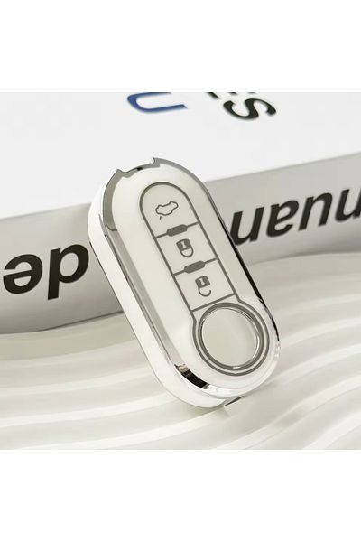 YıldızTuning Fiat Punto Key Case White-Silver
