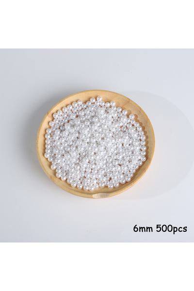 Choice style4 3-20mm 10-1000pcs ثقب مستقيم ABS اللؤلؤ التقليد البيج الأبيض سو...