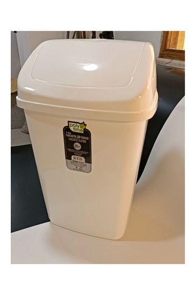 ÇAYLAR AVM Cutie de gunoi din plastic pentru baie, bucătărie, cu capac balansat fantastic / 20 litri