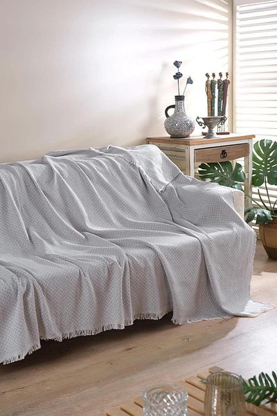 BAN MOD Luxury Cotton Sofa-Sofa Bed Cover 170X210 Cream Anti-Sweat Anti-Slip Cover