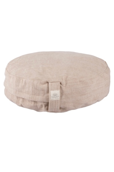 SUN YOGA PİLATES SPOR EKİPMANLARI Sunyoga Zafu Μαξιλάρι Διαλογισμού 100% μάλλινο γέμισμα σκούρο εκρού χρώματος