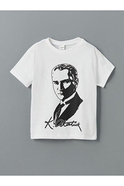 LC Waikiki Αγόρι μπλουζάκι με στάμπα Ataturk Crew Neck (S5)