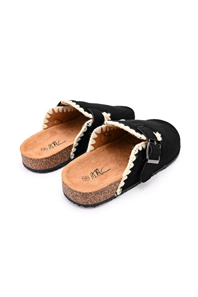 Tmall Women's Casual Slippers, Made of Eco-friendly Suede Leather, SA49, Black
