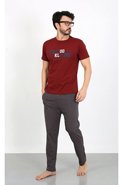 shopshop Muški bordo Štampano 100% pamuk kratki rukav Sa džepovima letnji pid...