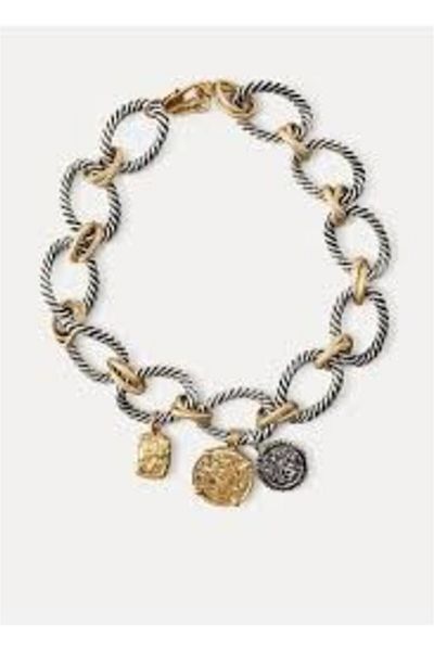 CHARMLUCKY STEEL MEDALLY NECKLACE