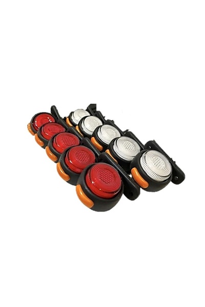 reyoto 6 Adet Neon Ledli Takoz Lamba 12-24 Volt Kırmızı-beyaz