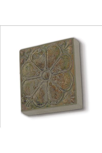Sadrazam Lotus Flower (Symbol of Goddess Anahita) Printed Natural Stone Magnet (5 X 5 Kd-105)