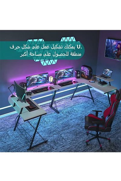 Cady One 2 in 1 Adjustable Gaming Chair with Cushion, Headrest, Desk and Computer Table
