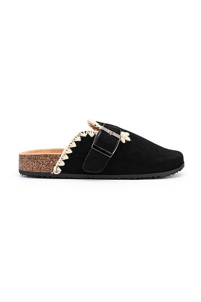Tmall Women's Casual Slippers, Made of Eco-friendly Suede, SA49, Black