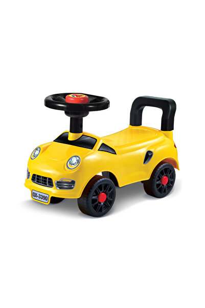 lovely baby سيارة ركوب للأطفال مع بوق عجلة القيادة ومسند ظهر آمن وعجلات مانعة...