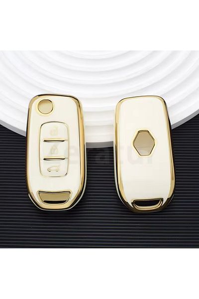 YıldızTuning Renault Kadjar Switch Case Cover White-Gold