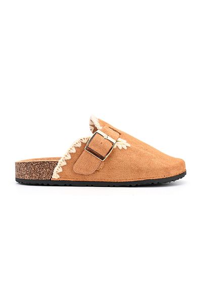 Tmall Women's Casual Slippers, Made of Eco-friendly Suede, SA49, Camel
