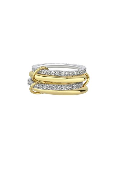 Finery by Nerrs Ring Multi Ring with Rings Two-Color 4S (S- m) Size Matching, No Number