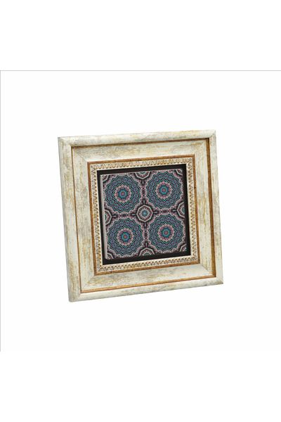 Sadrazam Pictură cu piatră naturală imprimată cu model mandala (20 X 20 KD-92)