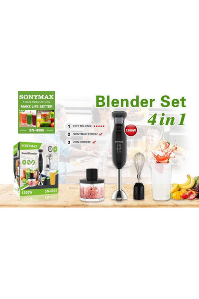 hoffmans SONYMAX HAND BLENDER SETİ 4 İN 1