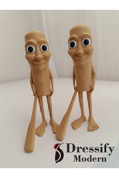 DRESSIFY MODERN Tung Tung Tung Sahur 2 Pcs 10 cm Milk Coffee Pla Decorative Figure