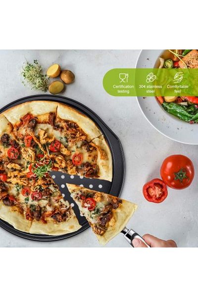 ALMUFARREJ Non-Stick Pizza Tray with Holes, Durable | Size: 34cm