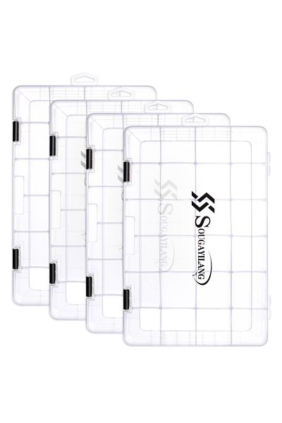 Sougayilang 4pcs-3700 Sougayilang Fishing Tool Box 1/2/4pcs 3600 3700 Plastic Bait Storage Box Portable Fishing