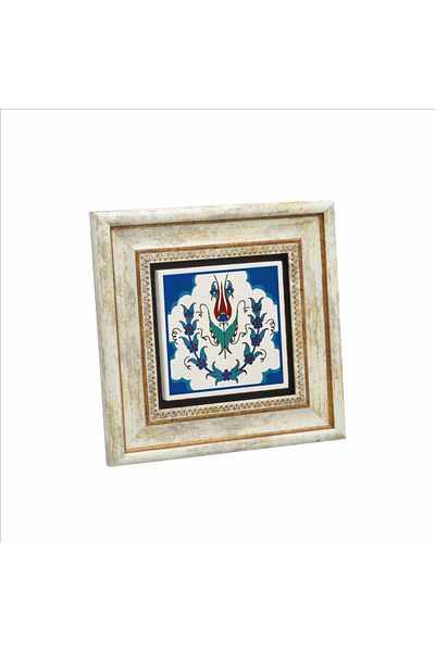 Sadrazam Pictură din piatră naturală imprimată cu model de plăci otomane Iznik (20 X 20 KD-36)