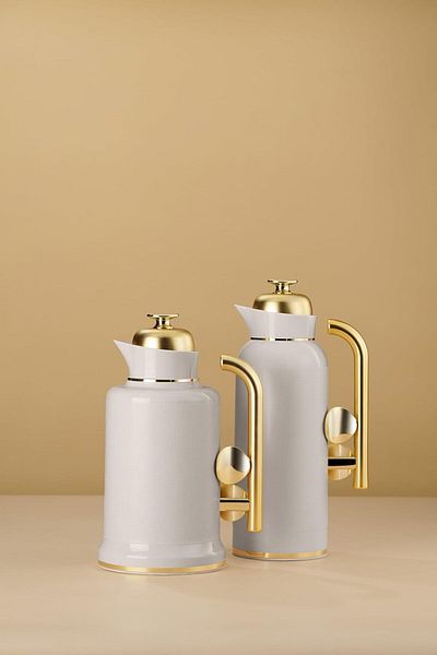 ALSAIF 2-pieces Coffee And Tea Flask Sandra, Leak Resistant, Keeps Drinks Hot, 1.0/0.75l