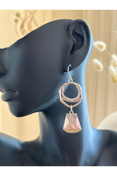 Büyük Hanım العرقية نمط فضي اللون أقراط استرخى رائعة