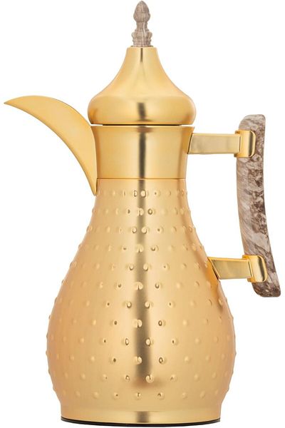 ALSAIF Coffee And Tea Vaccum Flask In Gold / Leak-proof And Keeps Drinks Hot 0.6 Liter