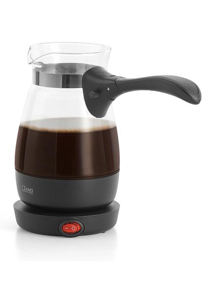 JANO Electric Coffee Maker With Glass Carafe, 400ml, 600w, Black