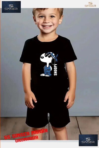 SS SİNSER Παιδικό μπλουζάκι με ειδική στάμπα "SNOPY BLUE OUTFIT" με λαιμόκοψη...