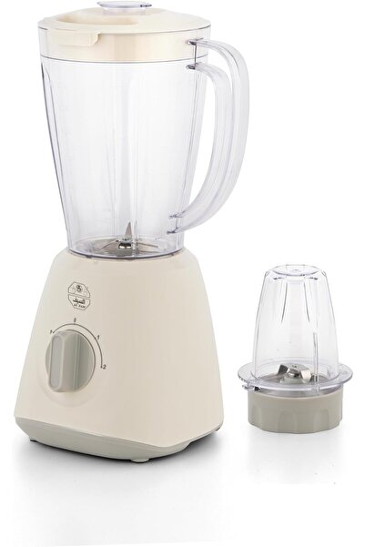 ALSAIF Electric Blender 500w With Grinder By Al Saif, Stainless Steel, Speed Control Knob, 1.5l, White/grey