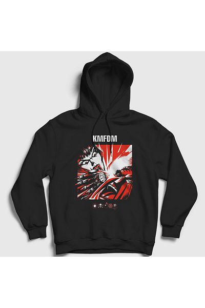 Presmono Унисекс суитшърт с качулка Black Symbols Rock Kmfdm 540142tt