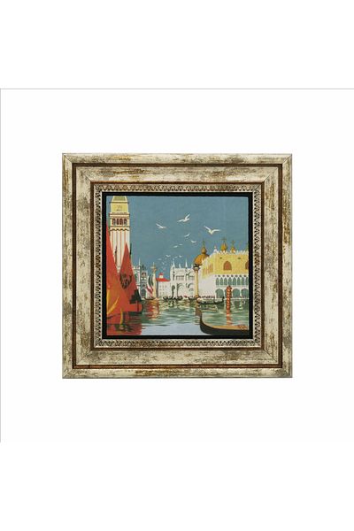 Sadrazam Pictură cu piatră naturală imprimată vizuală Veneția (25 X 25 KRG-48)