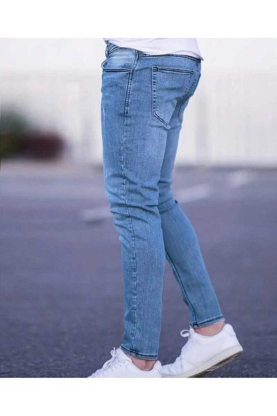 KDY Men's Slim Fit Men's Jeans Blue Jeans