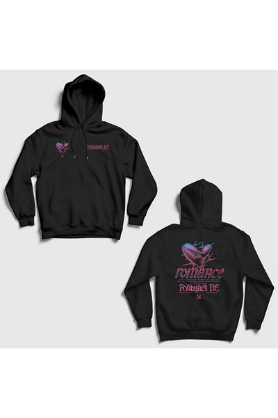 Presmono Φούτερ με κουκούλα Unisex Black Romance Fontaines Dc Back Printed Hooded 539811 ττ