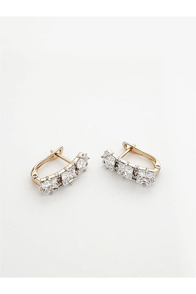 hena Baguette Stone Rose Vip Xuping Earrings