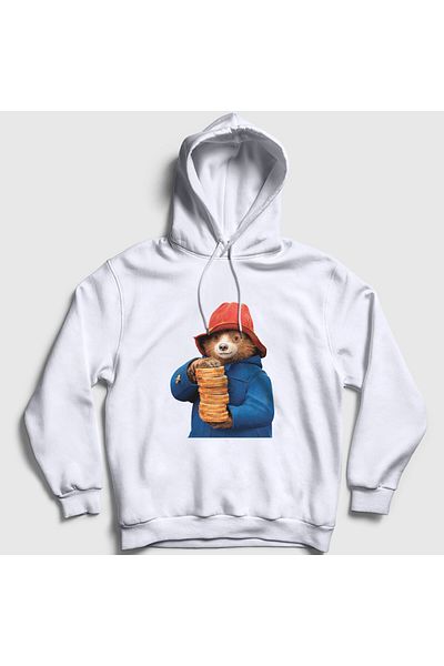 Presmono Φούτερ Unisex White Line And Toast Paddington με κουκούλα 538051 ττ