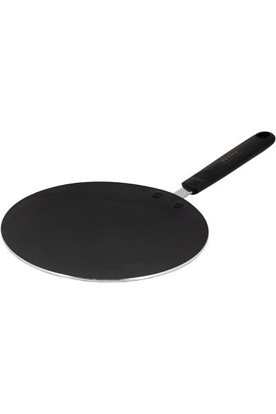 ALSAIF Vetro 2 Layers Crepe Pan, 3 mm x 24 cm Size, Black