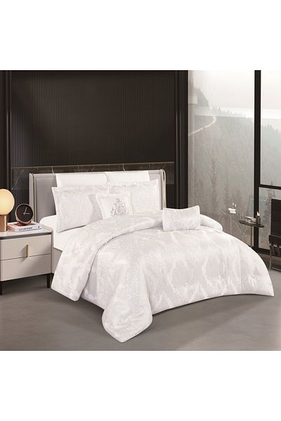 Levore Horse Jacquard Duvet Set, made of durable and soft fabric, heavy filling, and a pattern that satisfies all tastes, 8 pieces, king size
