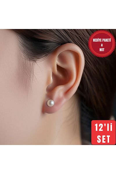 MUUN STORE 12Pcs (6 Pairs) Ball Earrings Set