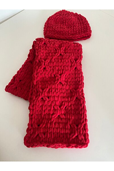 Alize Puffy fine atkı bere takımı