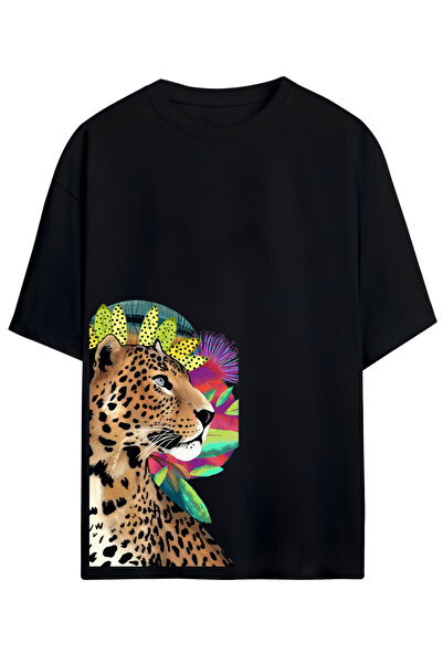 MAGORS Тренд-сигнал! Унісекс-футболка з леопардовим принтом, оверсайз, бавовна