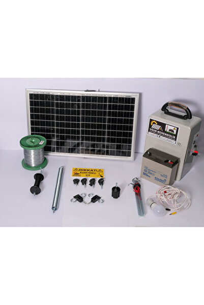 Uğur Mühendislik Mersin Elektrikli Çit(24AH-SET4) Domuz Kovucu Cihazı 50 Watt...