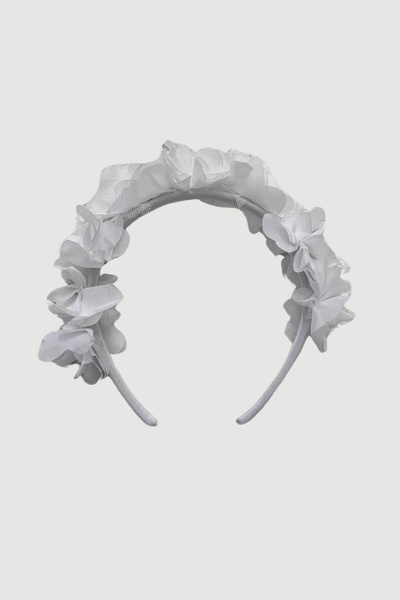Luludy Kids White Flower Patterned Crown for Girl
