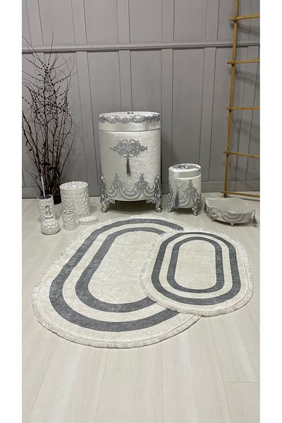 asra tasarım Bathroom Kit, Laundry Basket, Mat