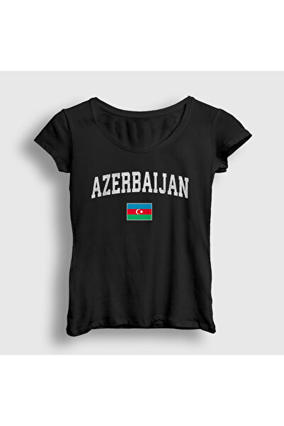 Presmono Ženska crna zastava V2 Azerbejdžan Azerbejdžan T-shirt 536629tt