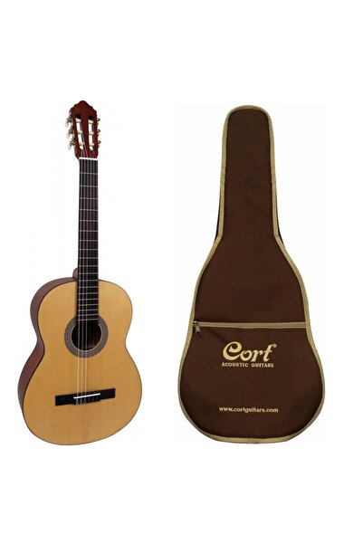 CORT AC100OPW KLASİK GİTAR, ÇANTALI, OPEN PORE, LADİN KAPAK