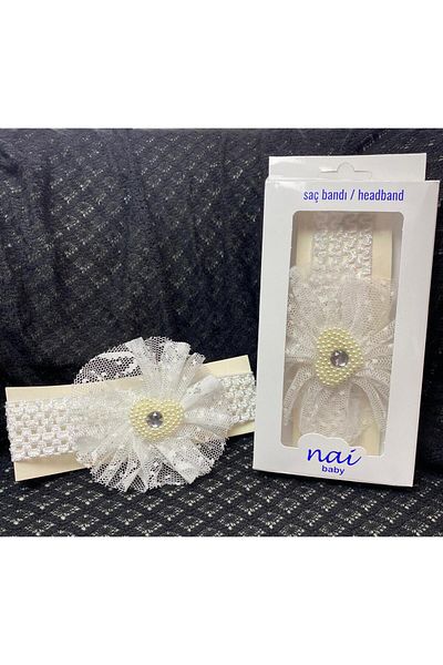 BİGÜMEX Baby Bandana 0-24 Months Embroidered Lace Design