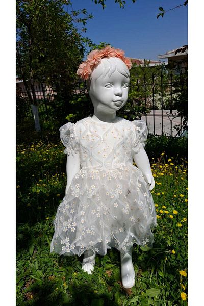 İLALKİDS Girl's Eid Birthday Special Day Daisy Lined Dress